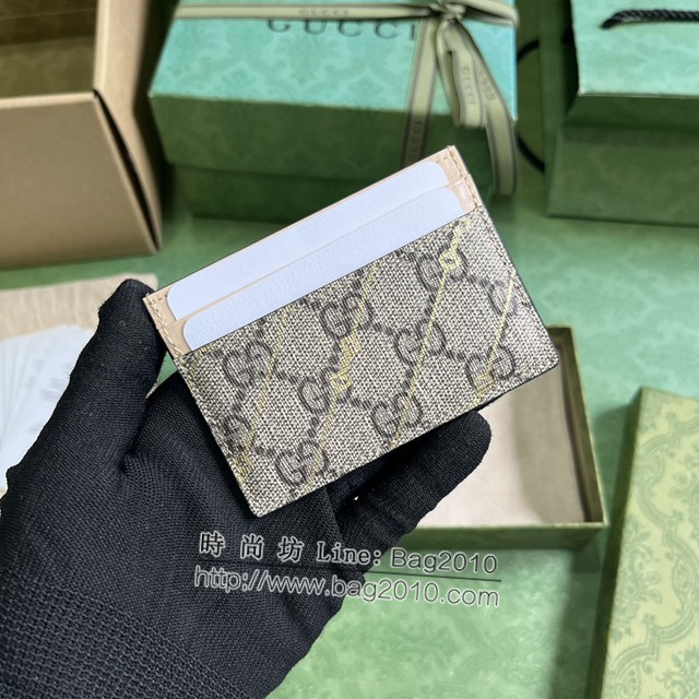 Gucci專櫃古馳最新款飾馬銜扣印花卡片夾卡包 jh2497型號：774344